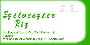 szilveszter riz business card